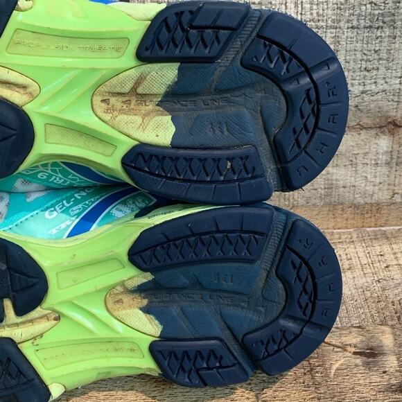 Asics Gel-Noosa Tri 9 Triathlon Running Shoes Electric Blue Mint SZ 7 - Picture 9 of 11